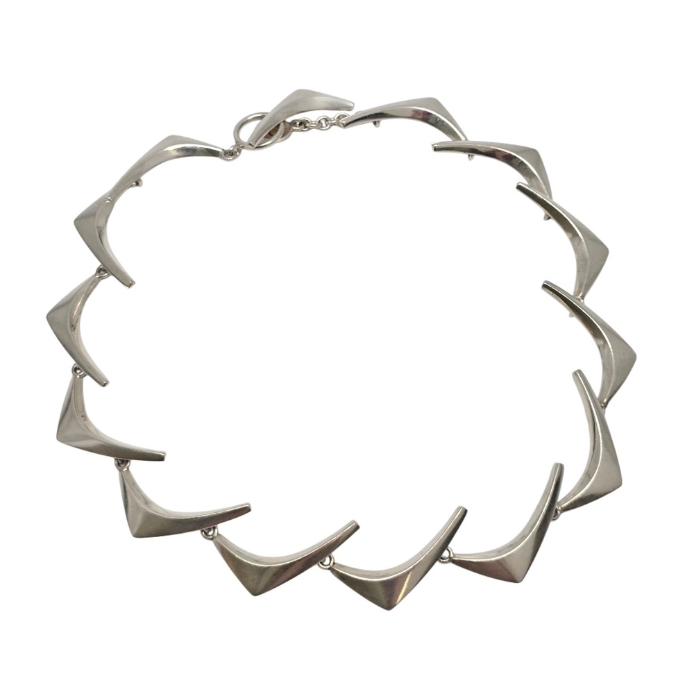 Eigil Jensen for Anton Michelsen Denmark Sterling Silver Boomerang Choker #22554